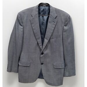 Current‎ Canali 1934 Wool Blazer Sport Coat Gray/Blue Houndstooth Tailored 44R